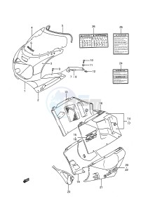 GSX-R750 (E28) drawing COWLING BODY (3SL 3RZ)