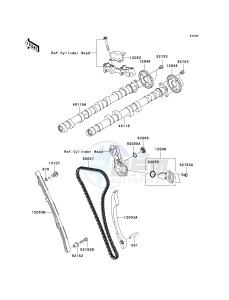 ZX 1400 A [NINJA ZX-14] (A6F-A7FA) A6F drawing CAMSHAFT-- S- -_TENSIONER