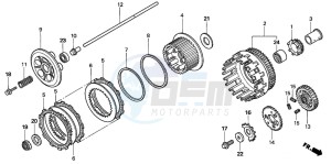 VTR1000F FIRE STORM drawing CLUTCH