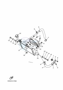 YZF250-A (B1X5) drawing RADIATOR & HOSE