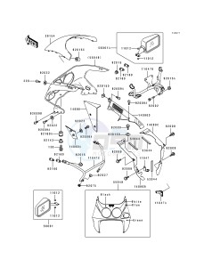 ZX 750 M [NINJA ZX-7R] (M1-M2) [NINJA ZX-7R] drawing COWLING-- ZX750-M1- -