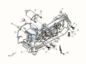 FIDDLE II 125S drawing CRANKCASE - STARTER