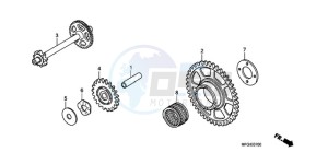 CB600F3A France - (F / CMF ST) drawing STARTING DRIVEN GEAR