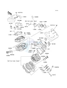 VN 1500 T [VULCAN 1500 CLASSIC] (6F) T6F drawing CYLINDER HEAD COVER