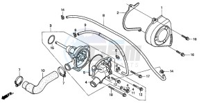 CBR600F3 drawing WATER PUMP