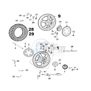 SAT 500 SC drawing WHEELS