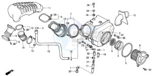 XL600V TRANSALP drawing AIR CLEANER (1)