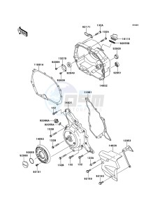 KLX110 KLX110CBF EU drawing Engine Cover(s)