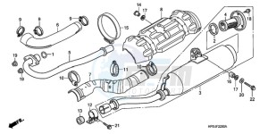 TRX500FM9 Australia - (U) drawing EXHAUST MUFFLER