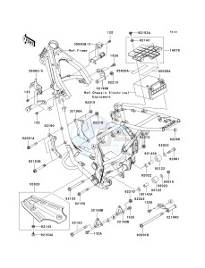 KLX 140 B (KLX140L MONSTER ENERGY) (B8F-B9FA) B9FA drawing FRAME FITTINGS