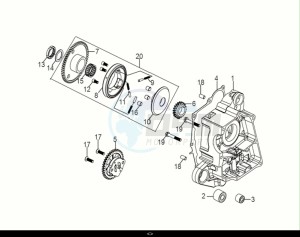 SYMPHONY ST 50 (XL05W1-NL) (E5) (M1) drawing R CRANK CASE-OIL PUMP ASSY