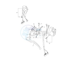 YZF R1 1000 drawing HANDLE SWITCH AND LEVER