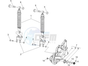 Beverly 500 (USA) USA drawing Rear suspension - Shock absorbers