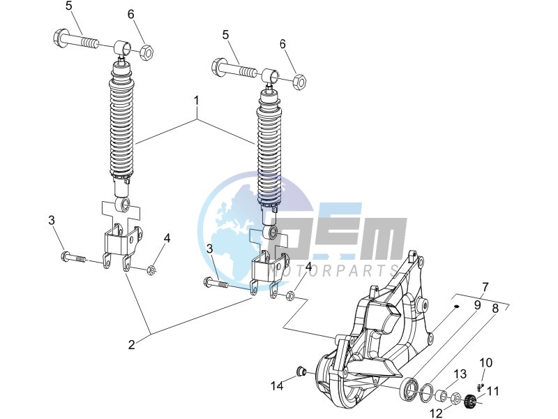 Rear suspension - Shock absorbers