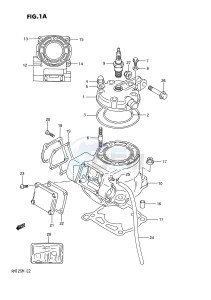 RM125 (E2) drawing CYLINDER (MODEL L)