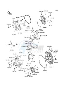 ZX 1400 A [NINJA ZX-14] (A6F-A7FA) A7F drawing ENGINE COVER-- S- -