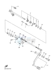 XJ6SA 600 DIVERSION (S-TYPE, ABS) (36DC) drawing SHIFT SHAFT