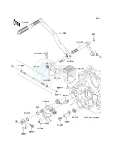 VN 1600 D [VULCAN 1600 NOMAD] (D6F-D8FA) D7FA drawing GEAR CHANGE MECHANISM