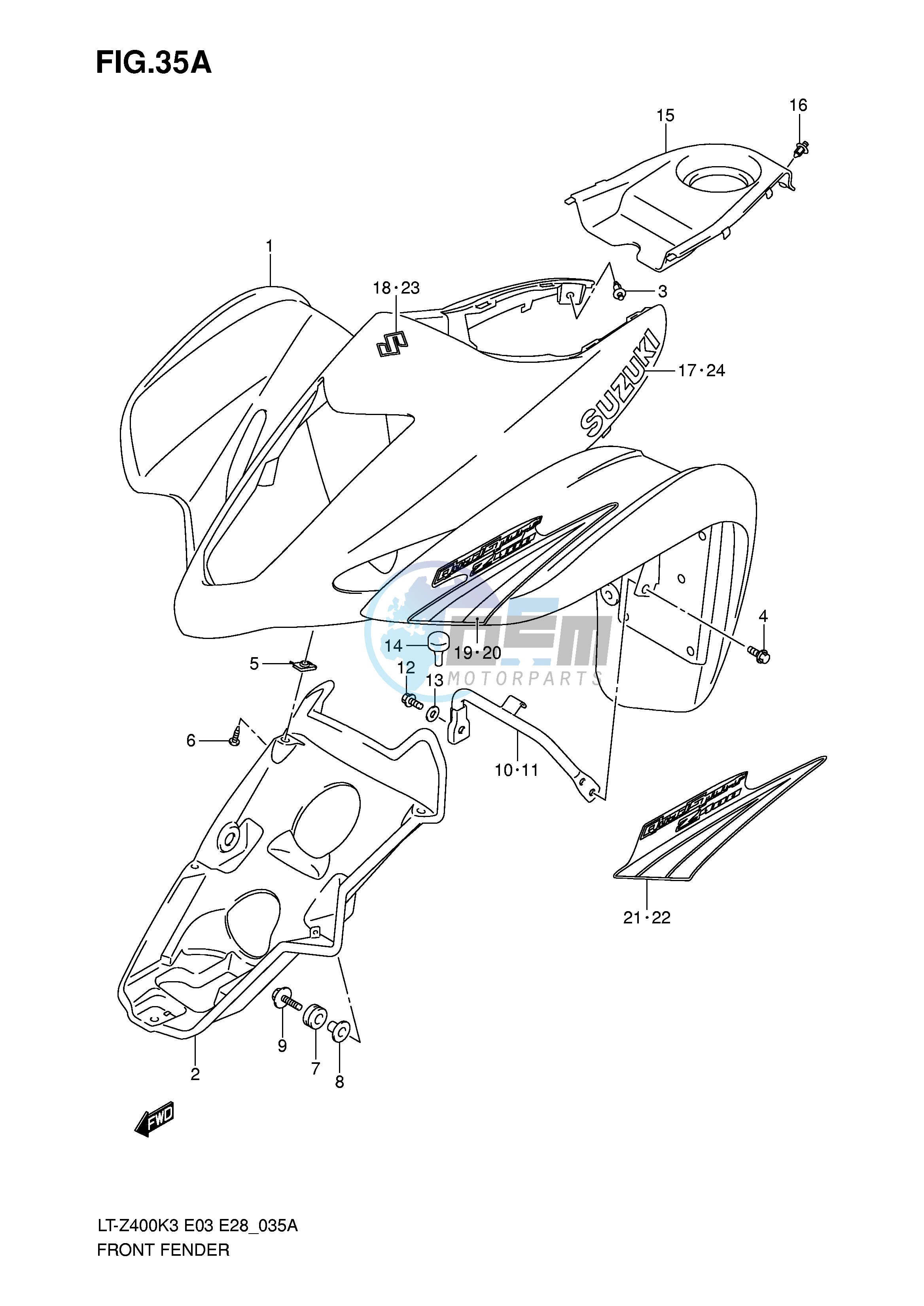 FRONT FENDER (MODEL K5 K6)