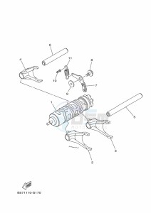 YXZ1000ET YXZ1000R SS (BAS7) drawing SHIFT CAM & FORK