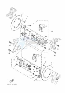 YXZ1000ET YXZ1000R SS (BAS7) drawing FRONT BRAKE CALIPER