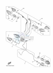 MWD300 TRICITY 300 (BX94) drawing FLASHER LIGHT