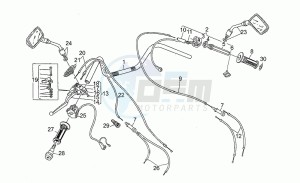 Nevada 750 drawing Handlebar - controls