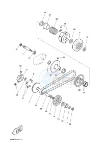 YN50 OVETTO (2APE) drawing CLUTCH