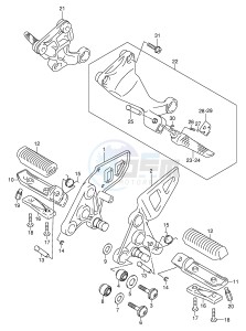 GSX1300R (E2) Hayabusa drawing FOOTREST