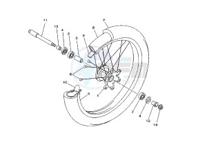 YZ LC 125 drawing FRONT WHEEL