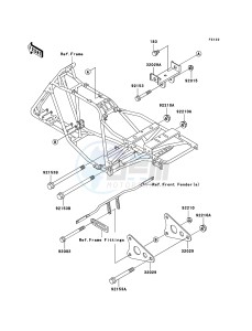 KLF250 KLF250A7F EU GB drawing Engine Mount