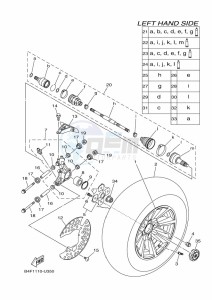 YFM700FWAD GRIZZLY 700 EPS (BDEJ) drawing REAR WHEEL