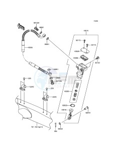 KLX450R KLX450AEF EU drawing Rear Master Cylinder