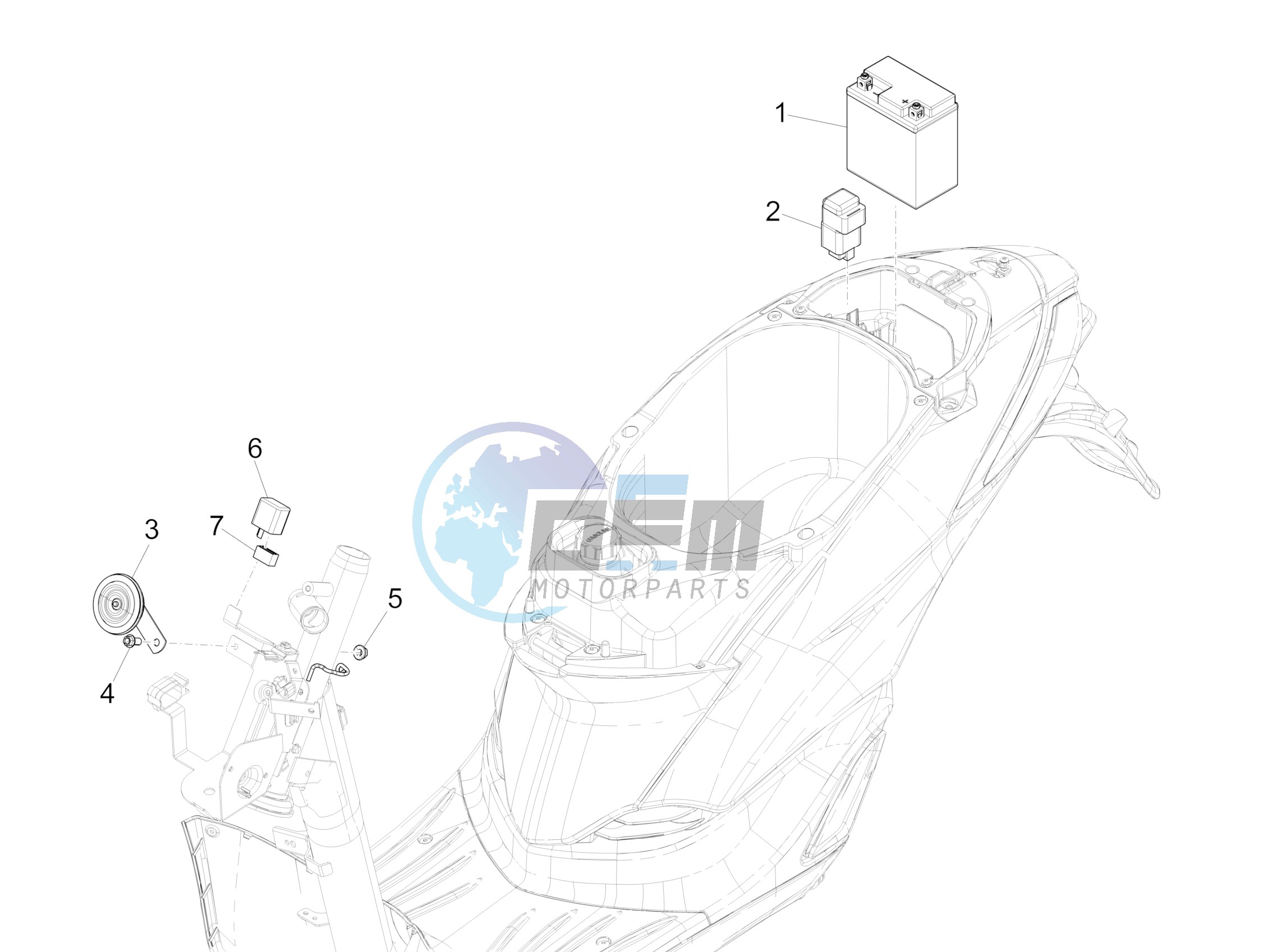 Remote control switches - Battery - Horn