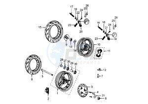 VIVACITY - 50 cc drawing WHEELS