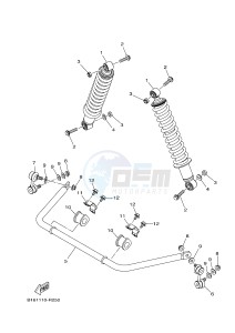 YFM700FWB KODIAK 700 CAMO (B169) drawing REAR SUSPENSION