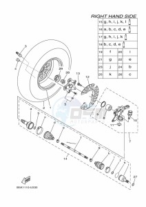 YFM700FWB YFM70KDXK (B6K3) drawing FRONT WHEEL 2