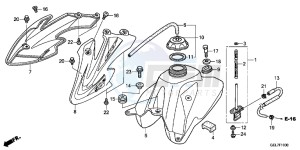 CRF50FE CRF50F Europe Direct - (ED) drawing FUEL TANK