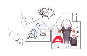 EURO MX 125 DUAL DISK 50 drawing TAIL LIGHT - GRIP