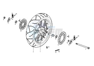 GPR NUDE - 125 cc drawing REAR WHEEL