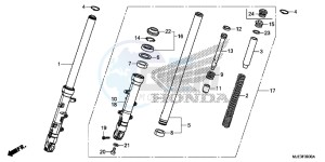 CBR650FAH 2ED - (2ED) drawing FRONT FORK