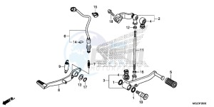 CBR500RE CBR500R UK - (E) drawing PEDAL