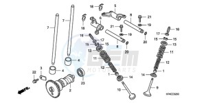 TRX420FMA Europe Direct - (ED / 2ED 4WD) drawing CAMSHAFT/VALVE