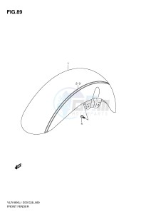 VLR1800 (E3-E28) drawing FRONT FENDER (VLR1800TL1 E28)