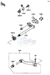 KL 650 A [KLR650] (A6-A9) [KLR650] drawing GEAR CHANGE MECHANISM