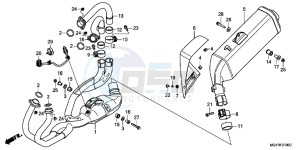 VFR800XB Crossrunner E drawing EXHAUST MUFFLER