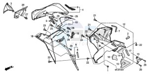 CBR600RRA BR - (BR) drawing LOWER COWL (R.) (CBR600RR9,A/RA9,A)