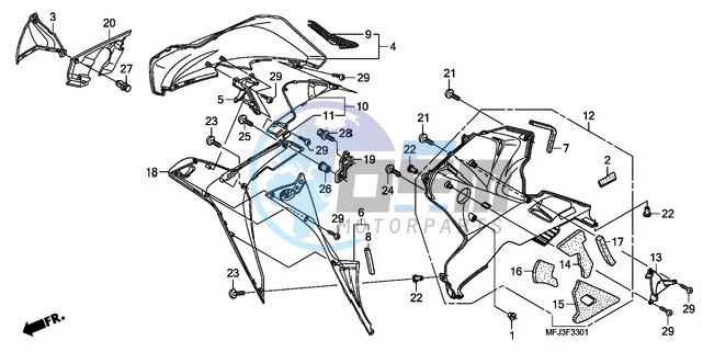 LOWER COWL (R.) (CBR600RR9,A/RA9,A)