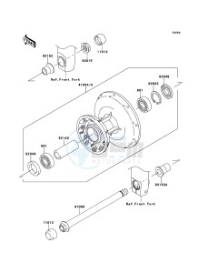 W800 EJ800ADF GB XX (EU ME A(FRICA) drawing Front Hub