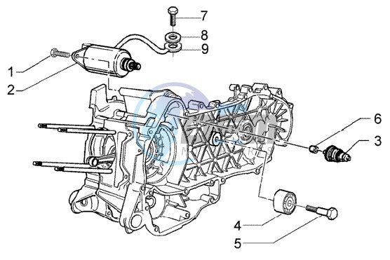 Electric starter-damper pulley